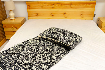 Black and White Floral bedsheet